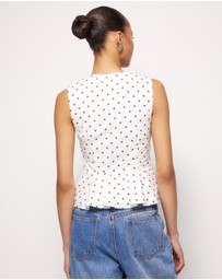 AERE - Juniper Tie Front Top