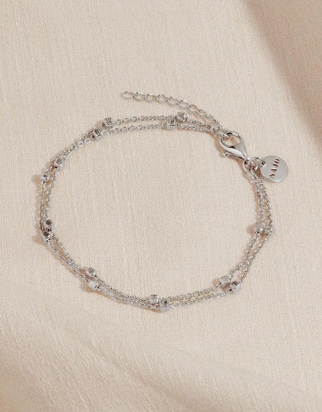 Najo - Birdsong Silver Chain Bracelet (18.5cm + 3cm ext)