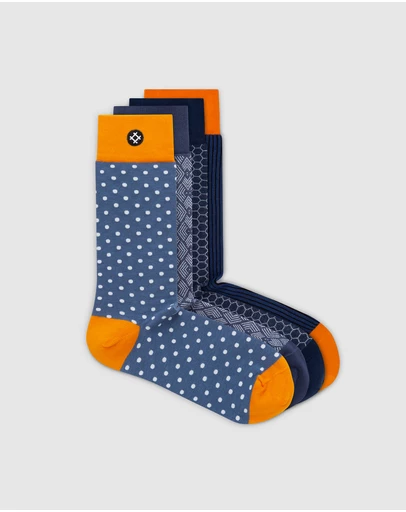 Sockdaily - Crooked 4 Pack Crew Socks