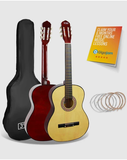 iWorld - 3rd Avenue Full Size Classical Guitar Pack - Natural