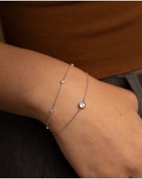 Wanderlust + Co - Multi Brilliant Bezel 925 Sterling Silver Bracelet