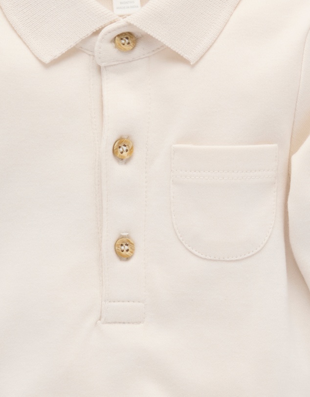 Purebaby - Thick Bodysuit with Collar - Kids-Babies