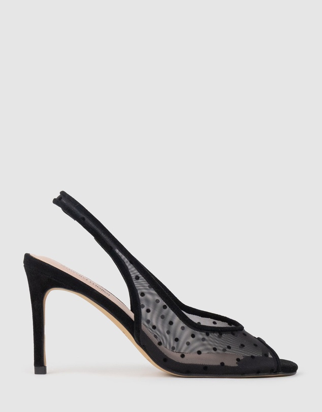 Edward Meller - VALIYA85 Peep Toe Mesh Slingback