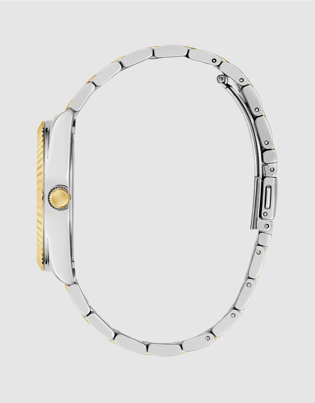 GUESS - Two-Tone Day/Date 36mm White Dial Women's Watch