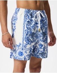 Camilla - Mid Length Boardshort With Elastic Waist