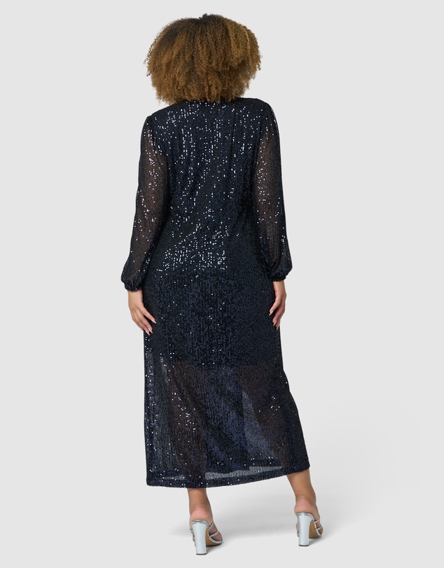Pink Dusk by Curve Project - All I Want Sequin Maxi Dress