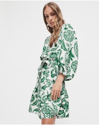 Witchery - Gathered Print Mini Dress