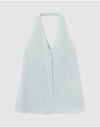 COS - Longline Waistcoat Halterneck Top