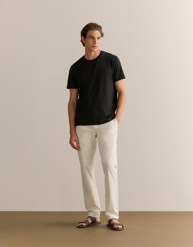Trenery - Organically Grown Cotton Crew T-shirt in Black