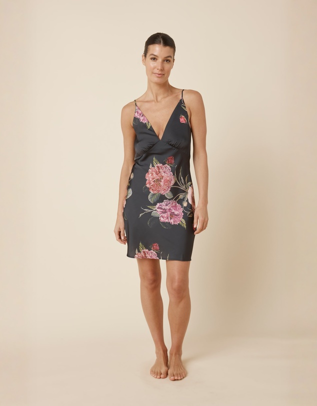 Gingerlilly - Piper Floral Silky Satin Nightie