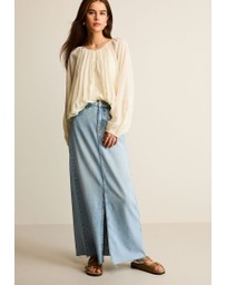 NEXT - Pleat Front Button Through Long Sleeve Blouse