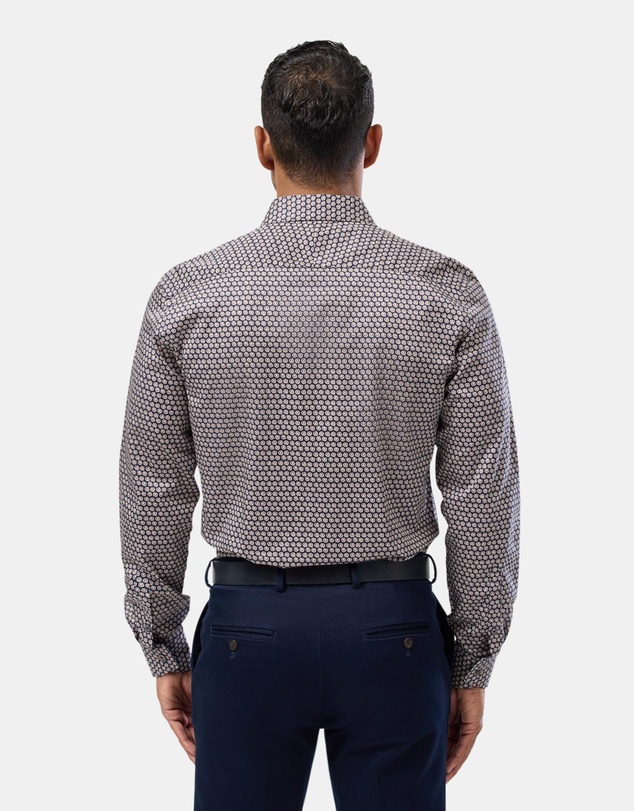 Brooksfield - Autumn Floral Print Slim Fit Dress Shirt