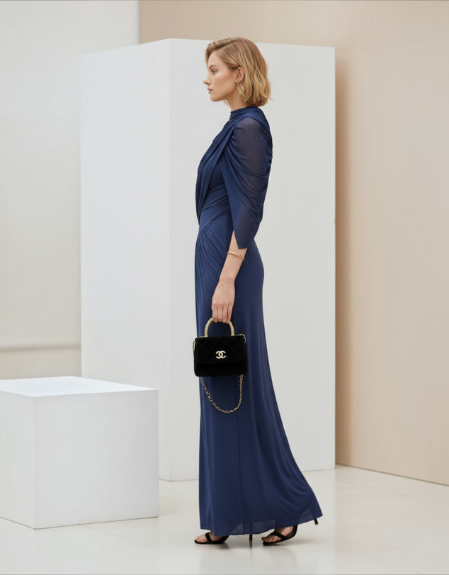 Mossée - Ella Drape Front Maxi Dress