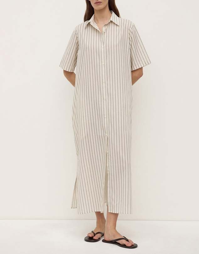 Assembly Label - Ria Stripe Midi Shirt Dress