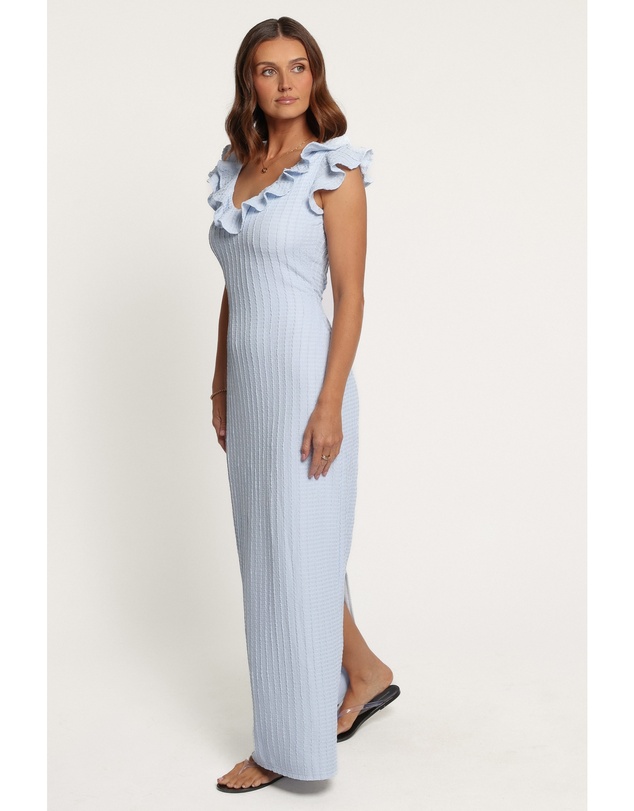 Petal & Pup - Parletto Knitted Maxi Dress - Blue