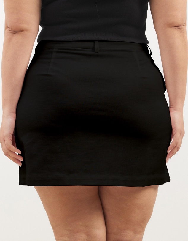 Atmos&Here Curvy - Elsa Linen Blend Mini Skirt