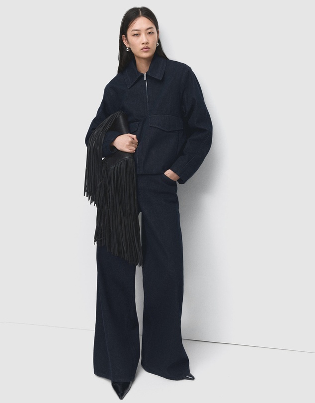 M.N.G - Denim Jacket With Fur Collar