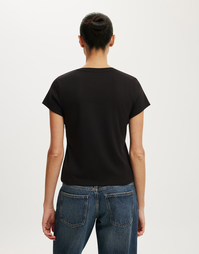 Cotton On - 90S Baby V Neck Tee