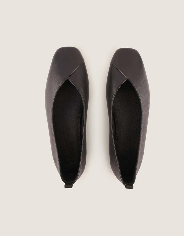 Shelly Shen - Nico Ballet Flats Black Leather