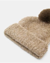 Morgan & Taylor - Elsie Boucle Beanie in Beige