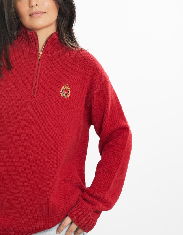 Vintage by The Real Deal - Pre Loved - Vintage 90s Lauren Ralph Lauren Quarter Zip Knit Sweater