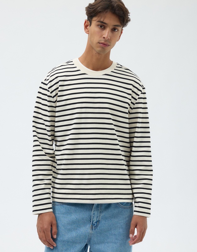 AERE - Heavyweight Stripe LS Tee