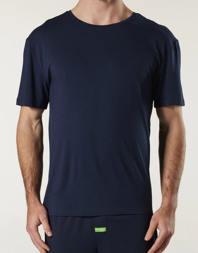 Mitch Dowd - Soft Bamboo Crew Neck Sleep Tee - Navy