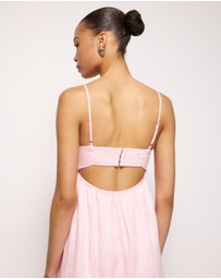 AERE - Saige Linen Midi Dress