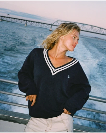 Roxy - Womens Surf School V Neck Jumper