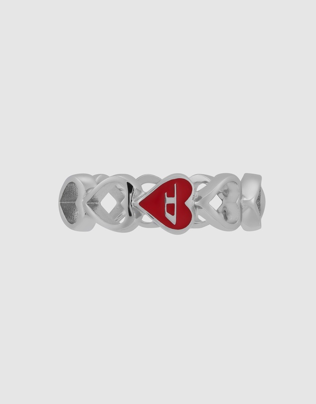 Diesel - D Logo Silver Ring