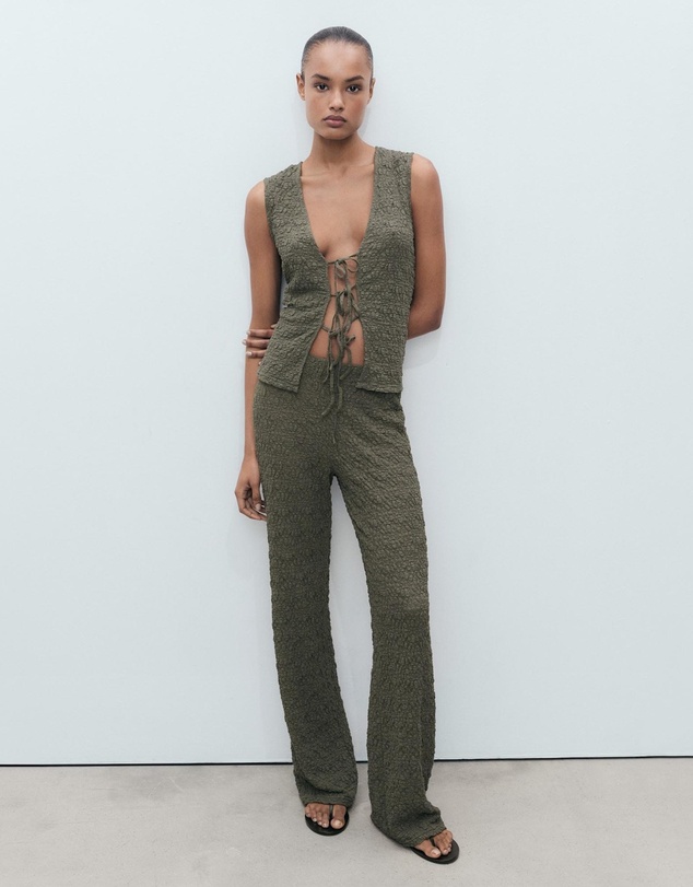 M.N.G - Verdi Straight Textured Trousers