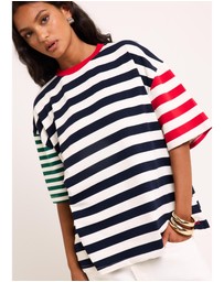 Subtitled - Fitzroy Stripes Oversized Short Sleeve T-Shirt