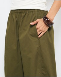 AERE - Organic Cotton Twill Barrel Leg Pants