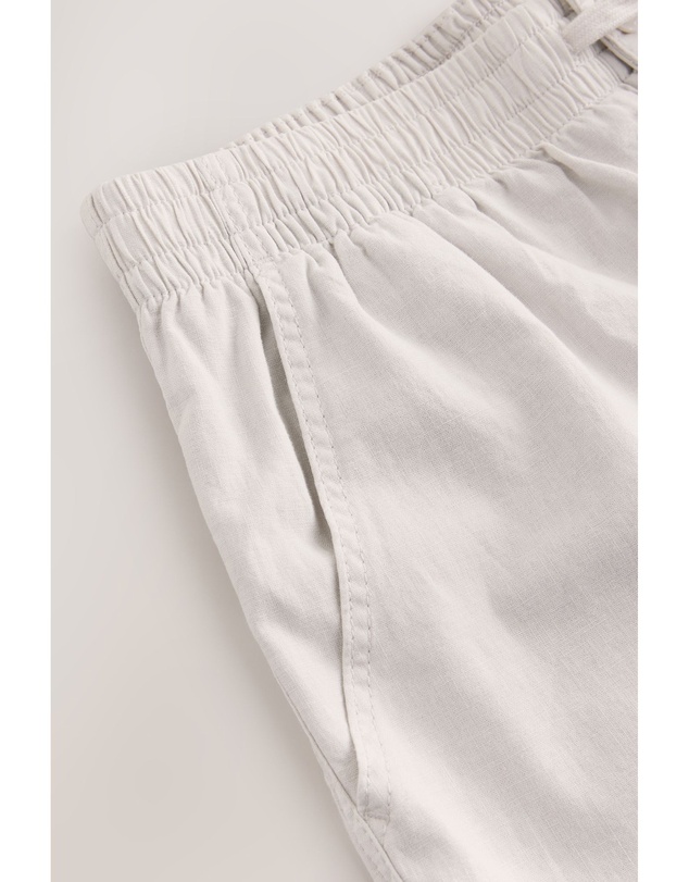 NEXT - Linen Cotton Elasticated Drawstring Trousers Regular Fit