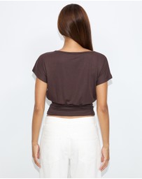 Dazie - Doll Ruched Waist Top