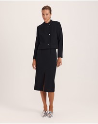 SABA - Raya Wool Crepe Cropped Jacket
