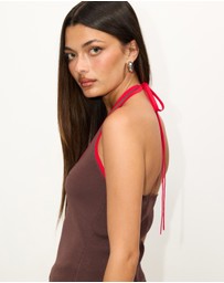 Dazie - Sunbed Contrast Knit Halter
