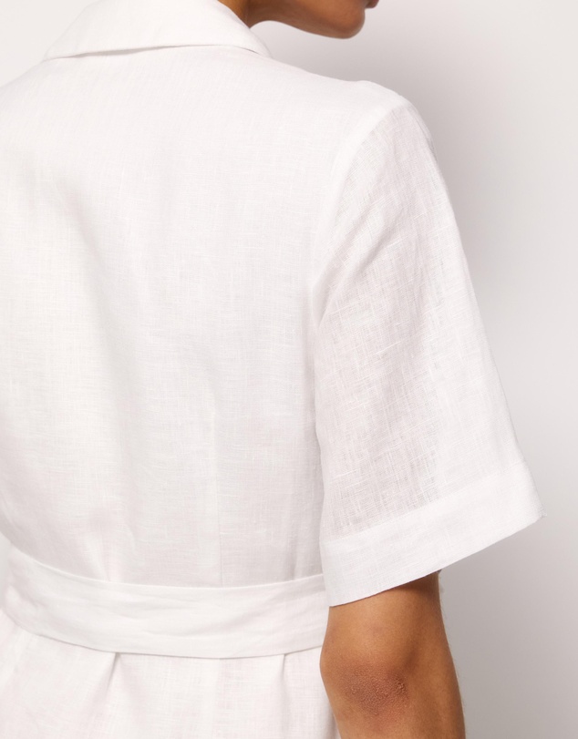 AERE - Orien Tuck Waist Linen Shirt Dress