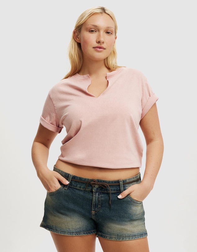 Cotton On - Micro Low Denim Shorts