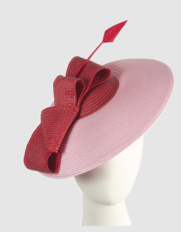 Max Alexander - Saucer Pink Red Racing Fascinator Hat