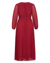 City Chic - Plus size Georgina Pleat Maxi Dress - sienna