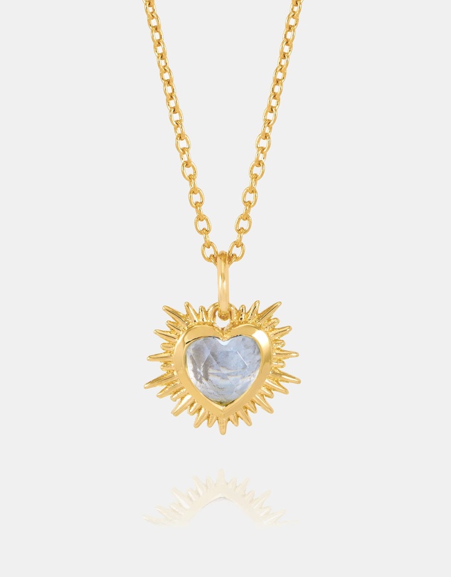 Rachel Jackson - Electric Love March Birthstone Heart Necklace