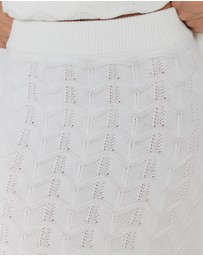 ALEXANDRA - Ratan Skirt White