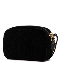 Pre-Loved by Azura Reborn - Pre-Loved Mini GG Marmont Crystal Embellished Matelasse Velvet Crossbody