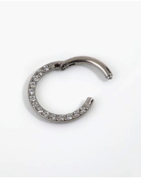 Lovisa - Titanium Cubic Zirconia Clicker Ring