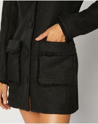 Winona - Ophir Trimmed Blazer Dress Black