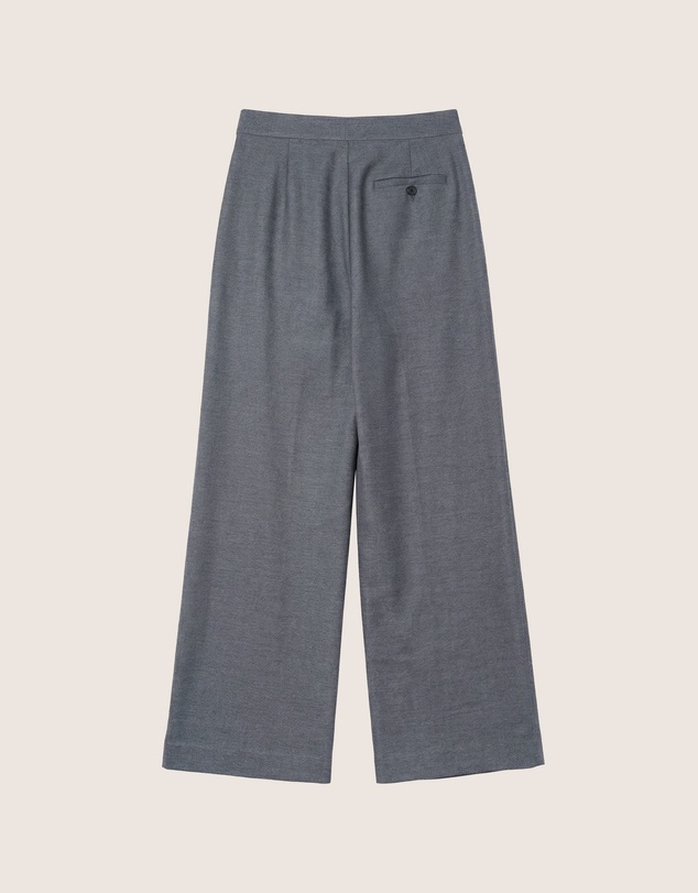 IDA+S - Amira Wool Asymmetrical Pleated Trousers