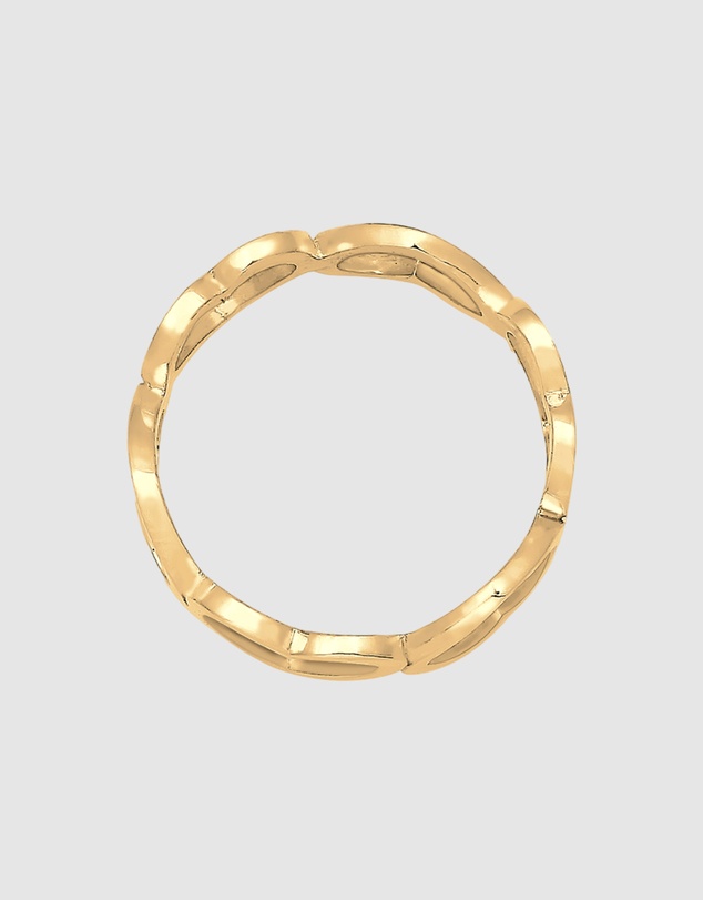 Elli Jewelry - Ring Band Hearts Symbol Trend in 925 Sterling Silver Gold Plated