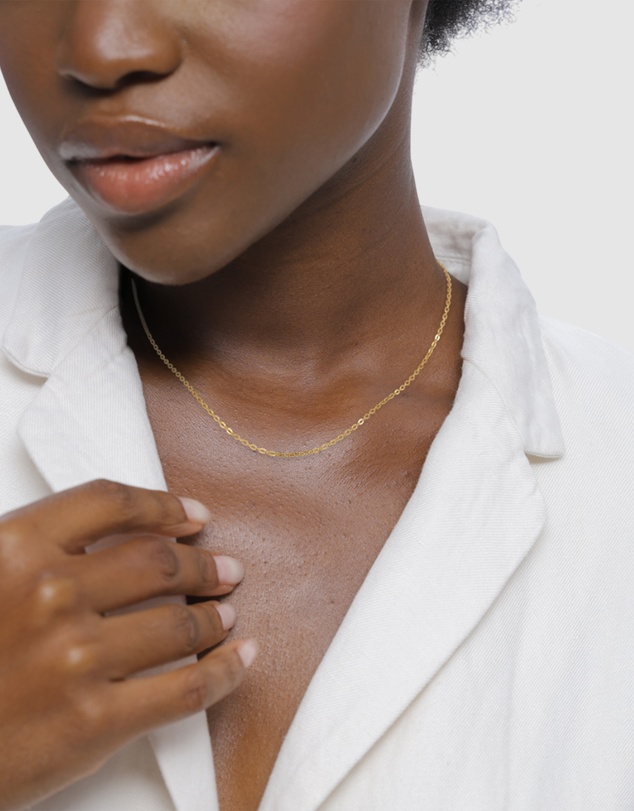 Elli Jewelry - Necklace Women Elegant Anchorchain 925 Sterling Silver Gold Plated