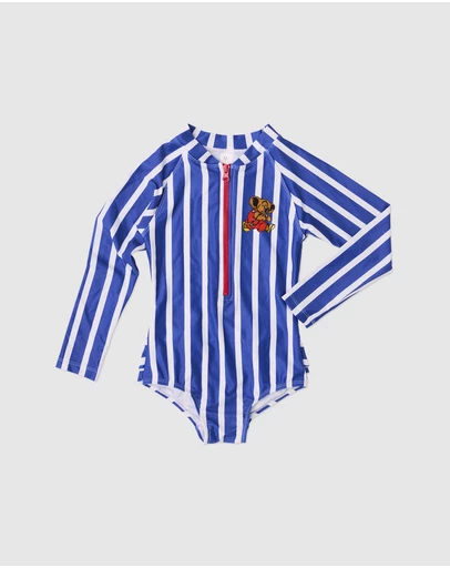 Kip&Co - KipCo x Blinky Bill Blinky Stripe Long Sleeve Bathers - Babies-Teens